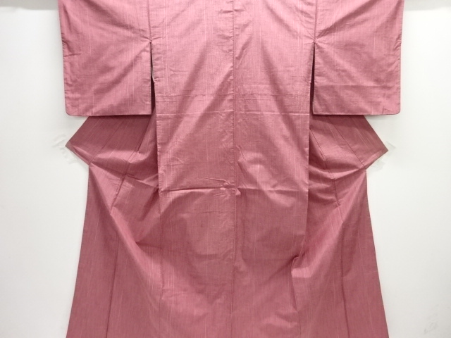 JAPANESE KIMONO / ANTIQUE KIMONO / SILK / TSUMUGI / WOVEN STRIPE